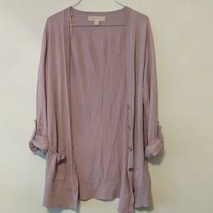 Michael Kors purple button down cardigan